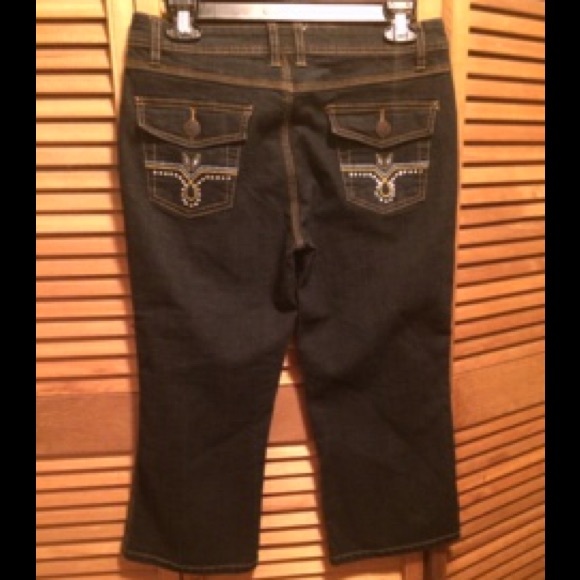 Dirt Dark Blue Denim Capris - Picture 4 of 4